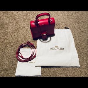 Pre-owned Delvaux Brillant Mini Red